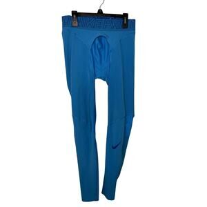 Nike Pro Hypercompression Tights Leggings Size Medium Training Blue Activewear